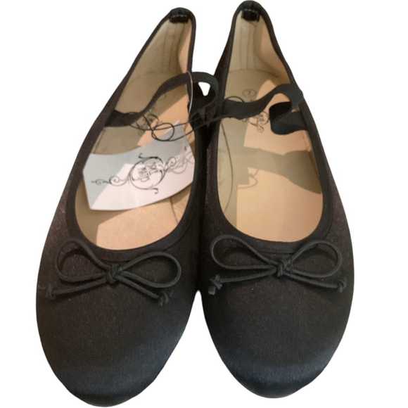 SOUL MATES, mary Jane ballet flat, black satin , grosgrain details, bow 7 NWT - Picture 4 of 8